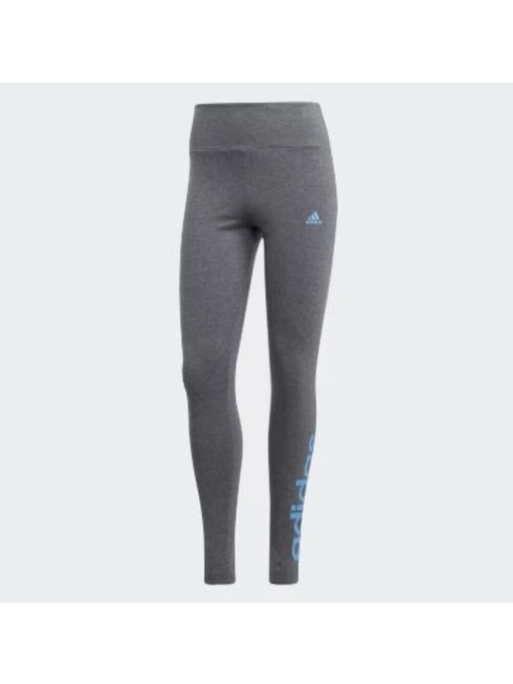 Adidas Essentials High-Waisted Logo Leggings, XS, Full Length, Dark Grey Heather